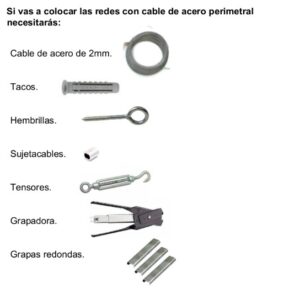Accesorios anclaje cable perimetral